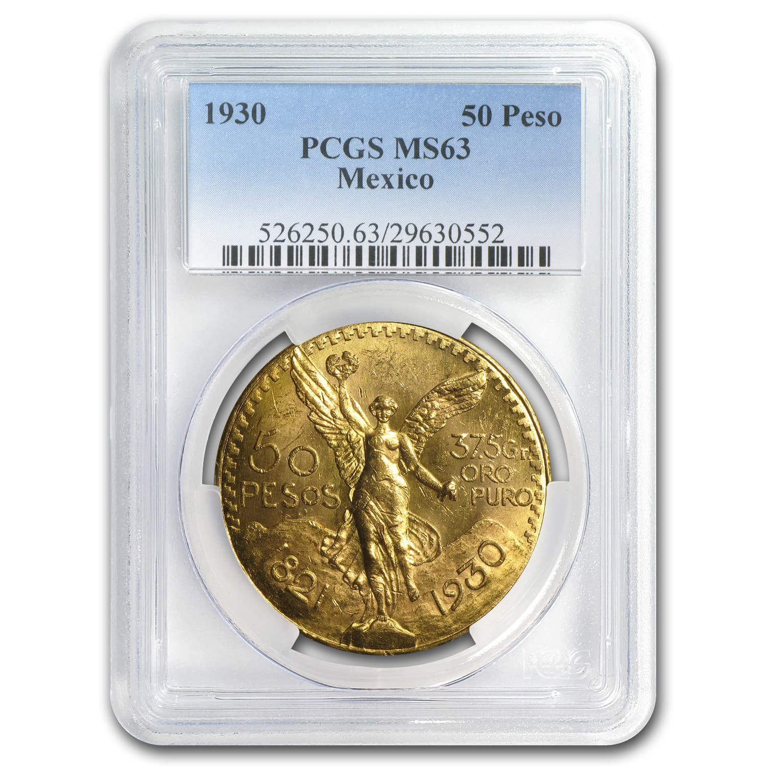 1930 Mexico Gold 50 Pesos MS-63 PCGS