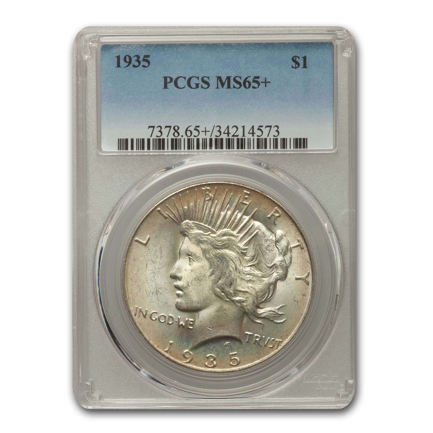 1935 Peace Dollar MS-65+ PCGS