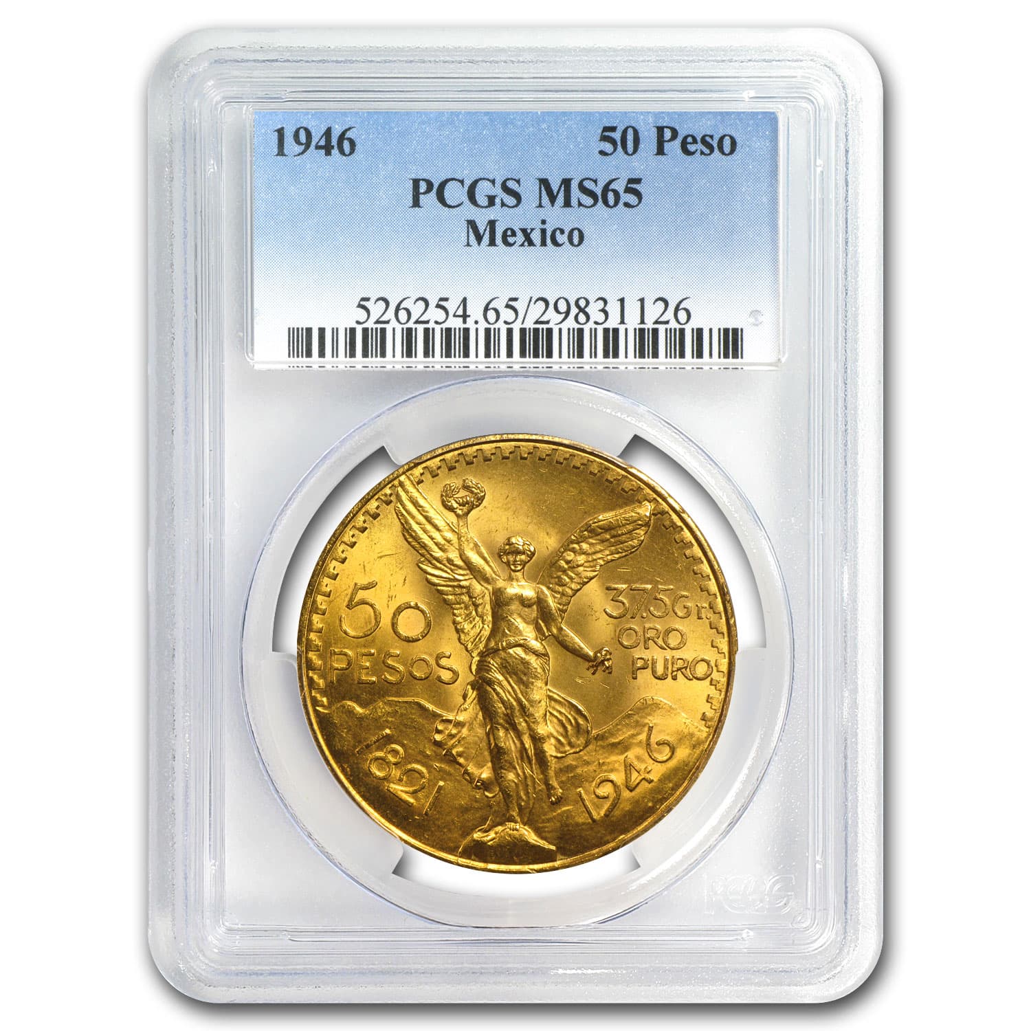1946 Mexico Gold 50 Pesos MS-65 PCGS