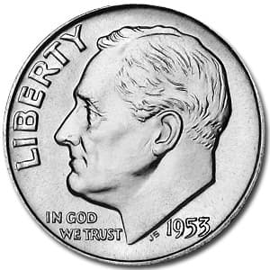 1953-S Roosevelt Dime BU
