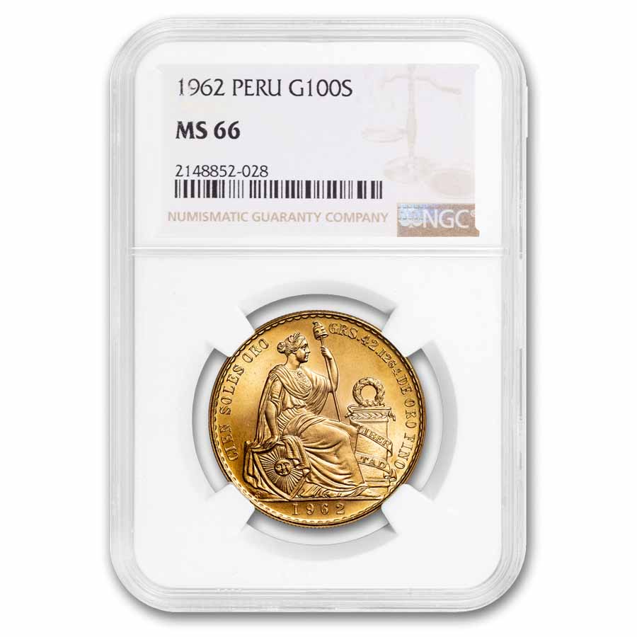 1962 Peru Gold 100 Soles MS-66 NGC