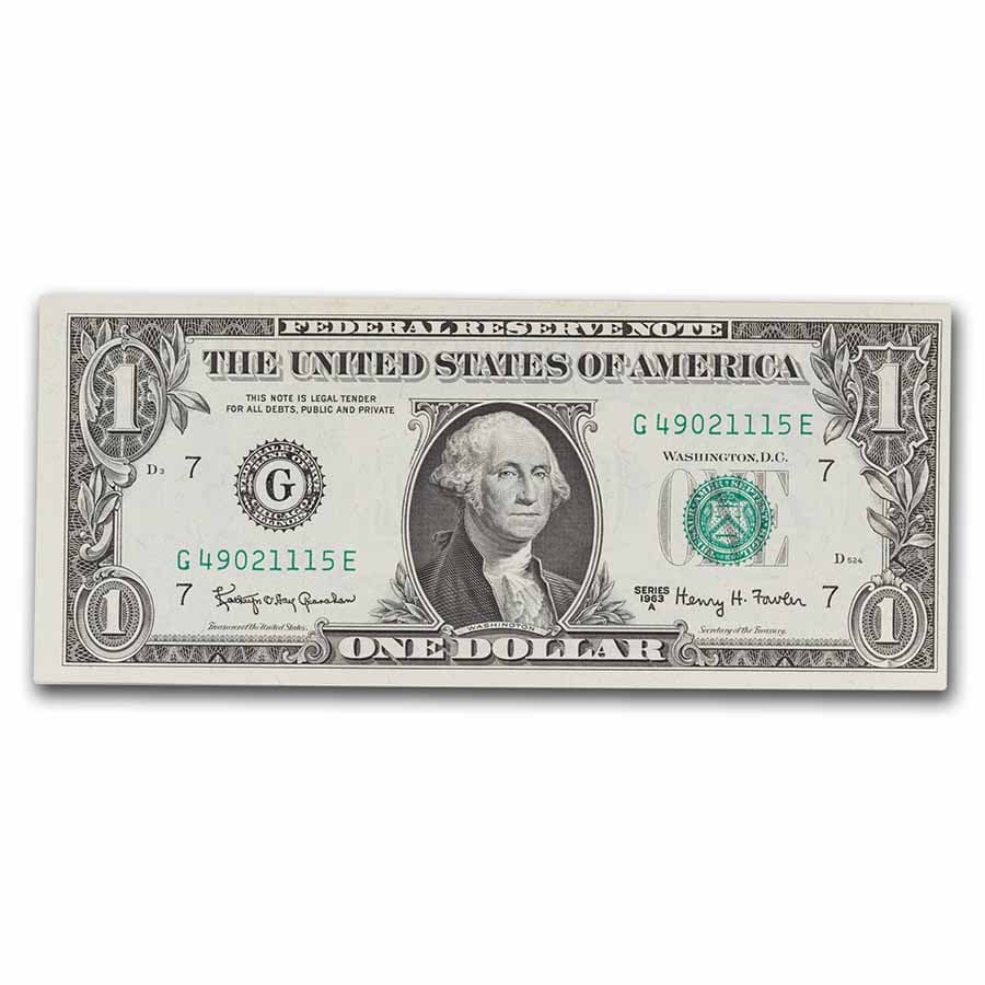 1963-A (G-Chicago) $1.00 FRN CU (Fr#1901-G)