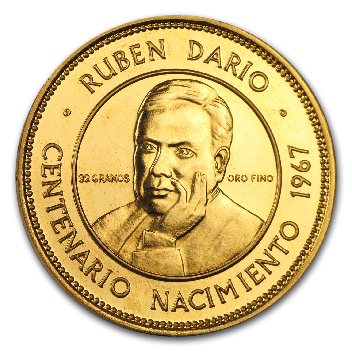 1967 Nicaragua Gold 50 Cordobas BU