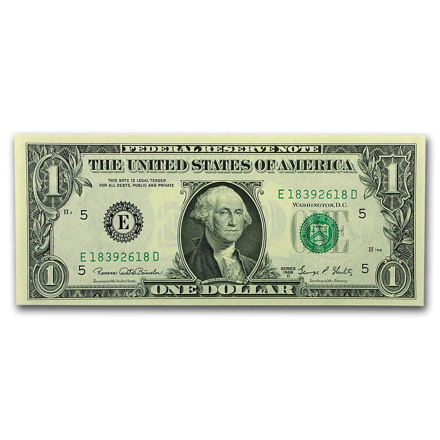 1969-D (E-Richmond) $1.00 FRN CU (Fr#1907-E)