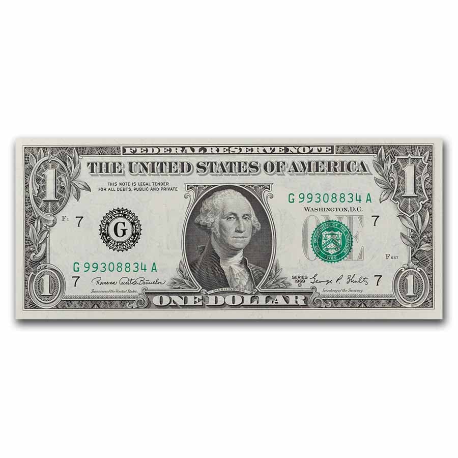 1969-D (G-Chicago) $1.00 FRN CU (Fr#1907-G)