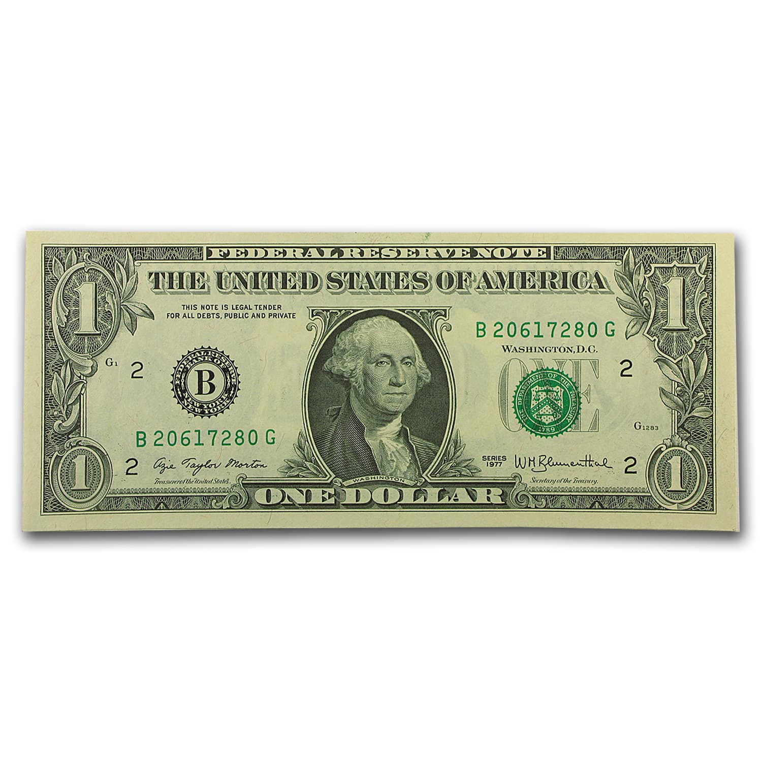 1977 (B-New York) $1.00 FRN CU (Fr#1909-B)