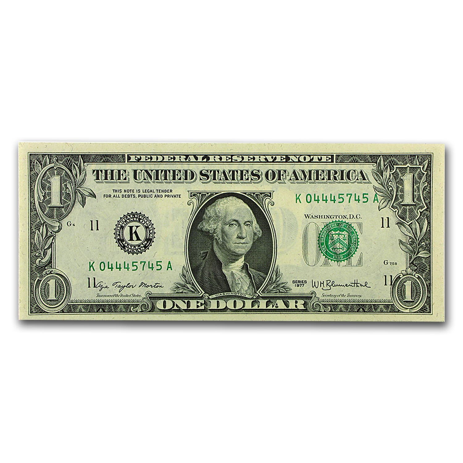 1977 (K-Dallas) $1.00 FRN CU (Fr#1909-K)