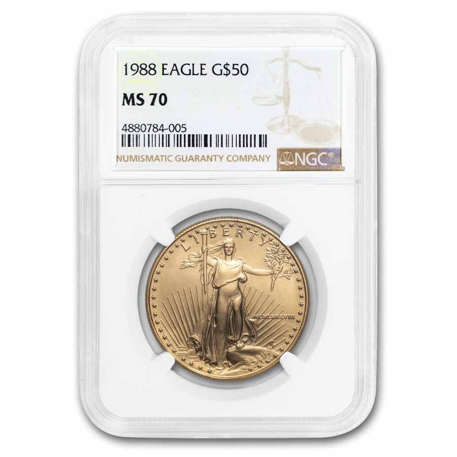 1988 1 oz American Gold Eagle MS-70 NGC