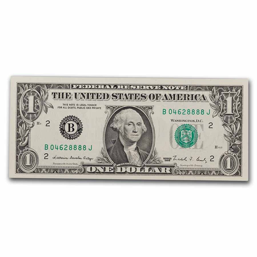 1988 (B-New York) $1.00 FRN CU (Fr#1914-B)