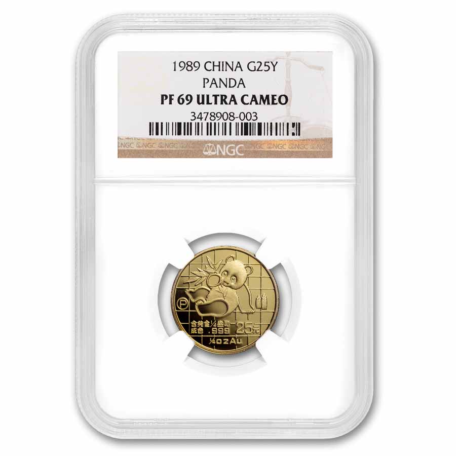 1989 China 1/4 oz Gold Panda PF-69 NGC