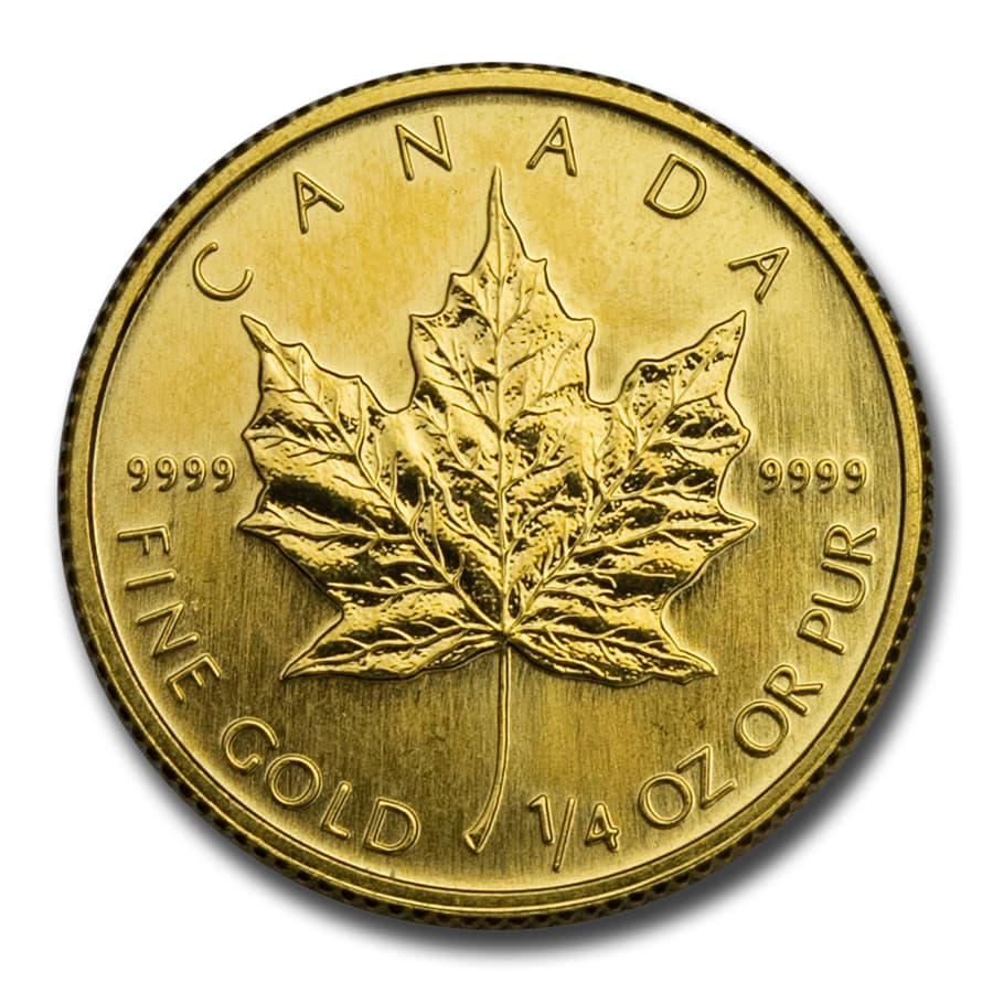 1991 Canada 1/4 oz Gold Maple Leaf BU