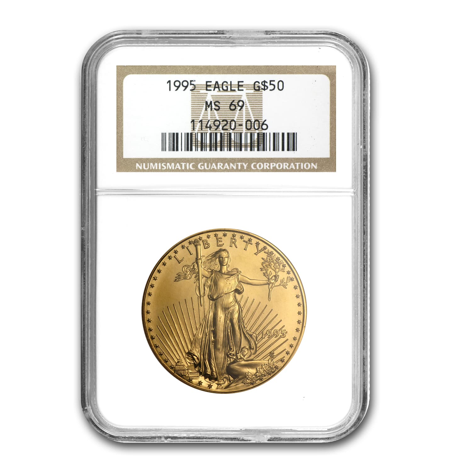 1995 1 oz American Gold Eagle MS-69 NGC