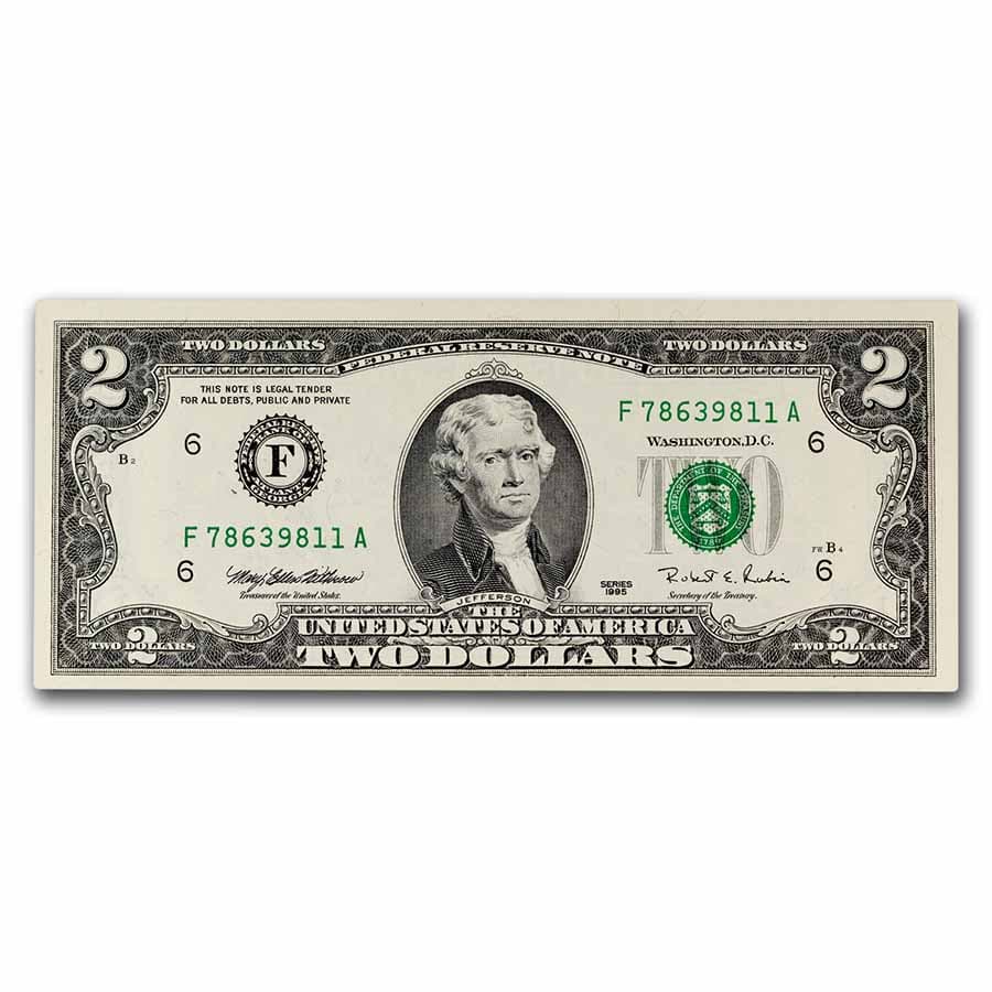 1995 $2.00 FRN CU (Random Districts)