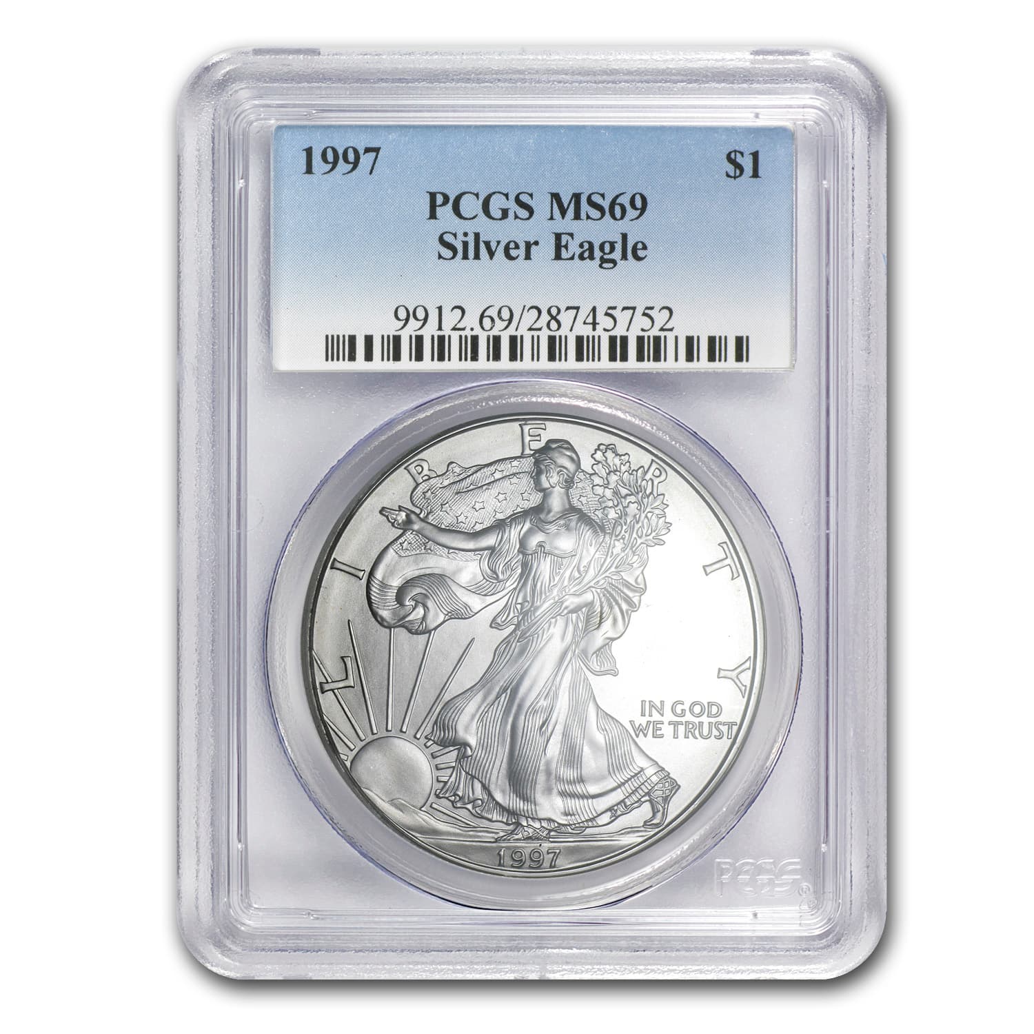 1997 American Silver Eagle MS-69 PCGS