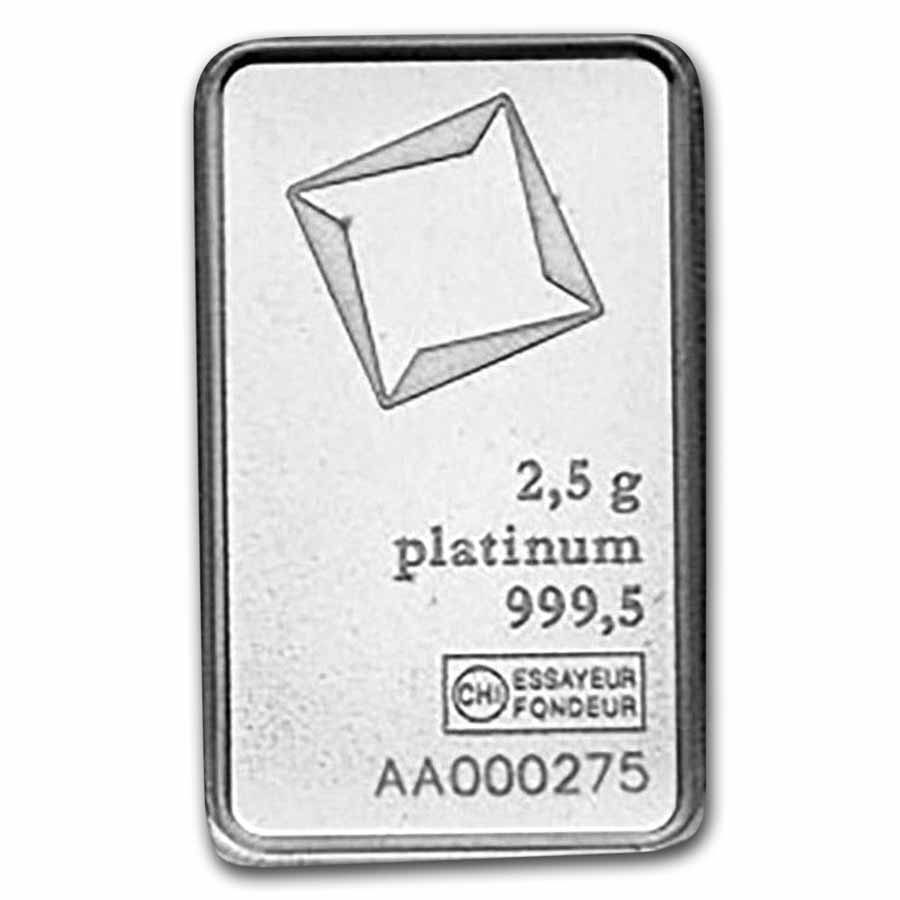 2.5 gram Platinum Bar - Secondary Market