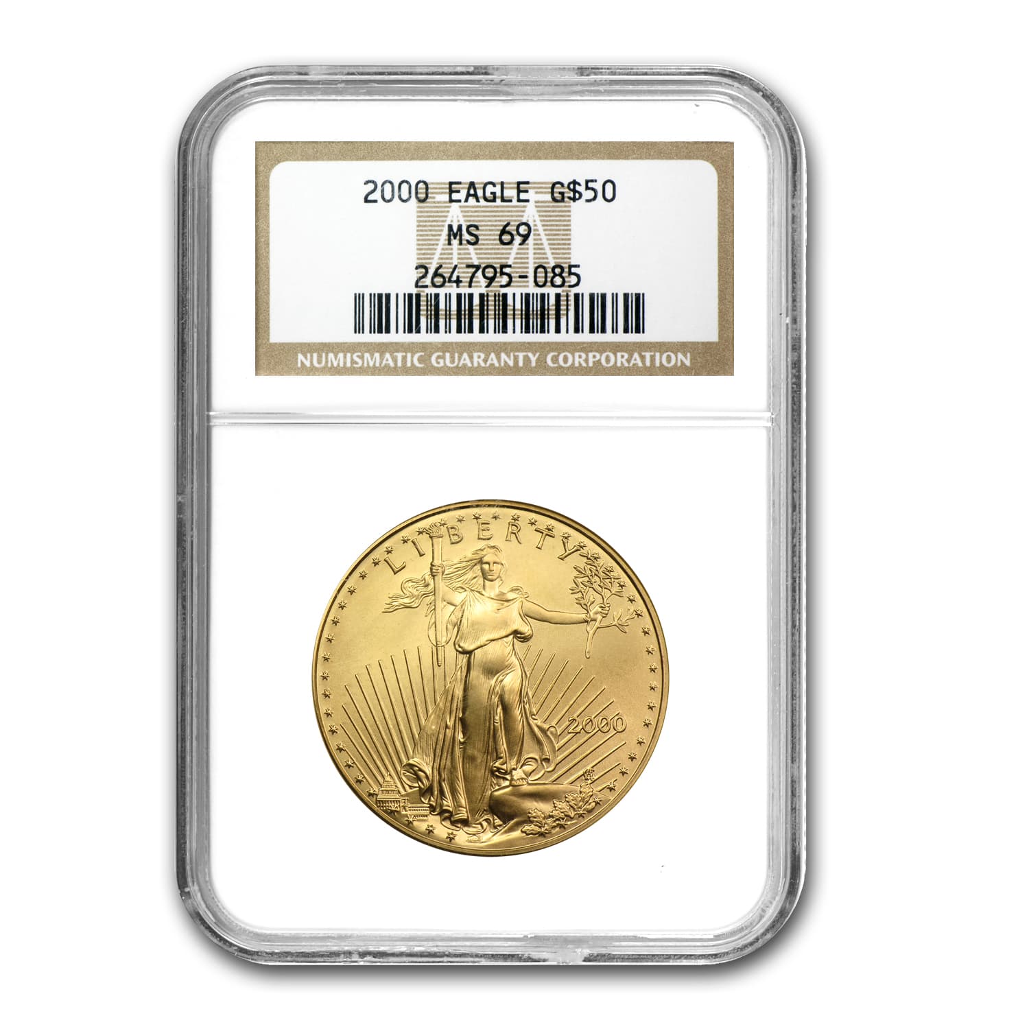 2000 1 oz American Gold Eagle MS-69 NGC