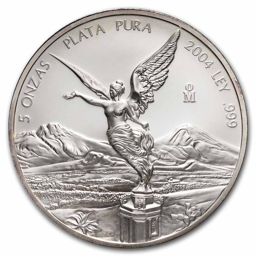 2004 Mexico 5 oz Silver Libertad BU