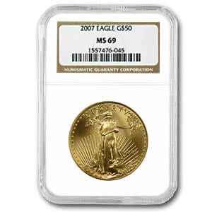 2007 1 oz American Gold Eagle MS-69 NGC