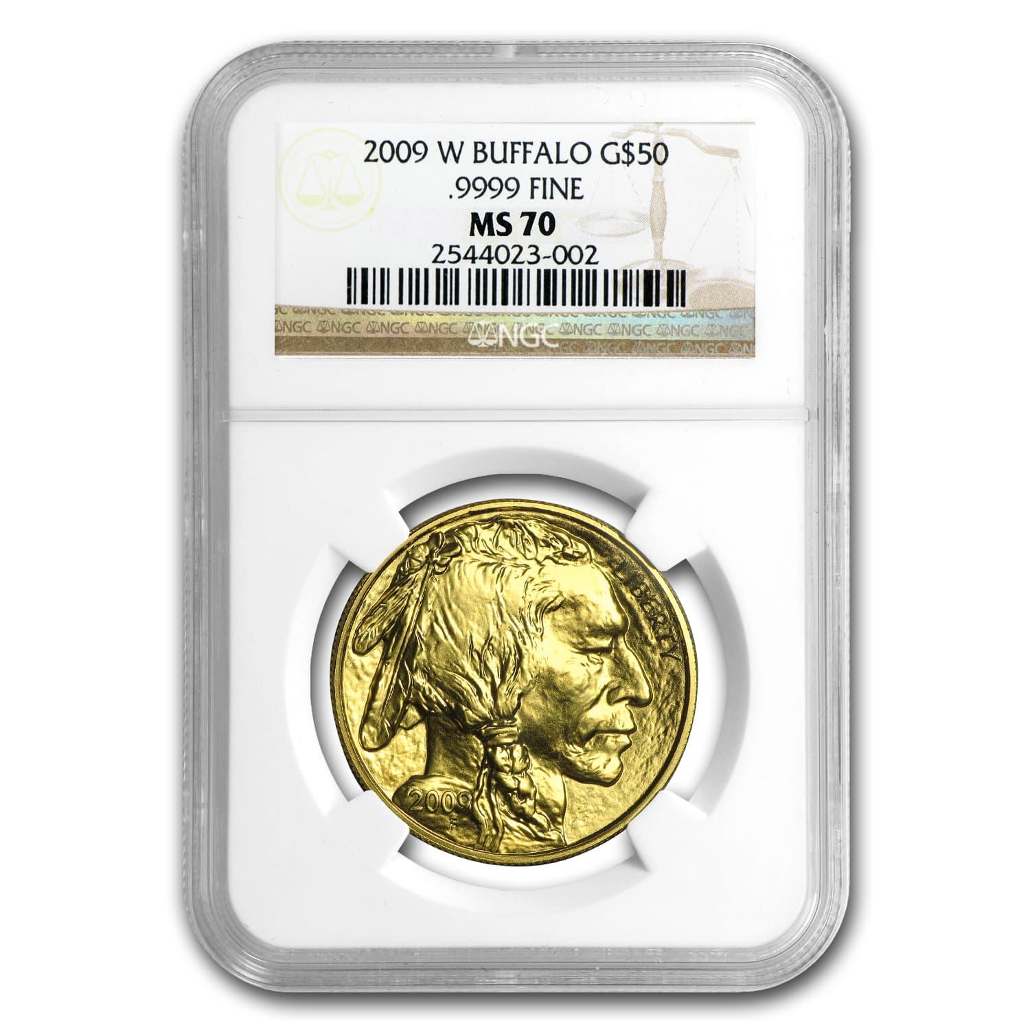 2009 1 oz Gold Buffalo MS-70 NGC