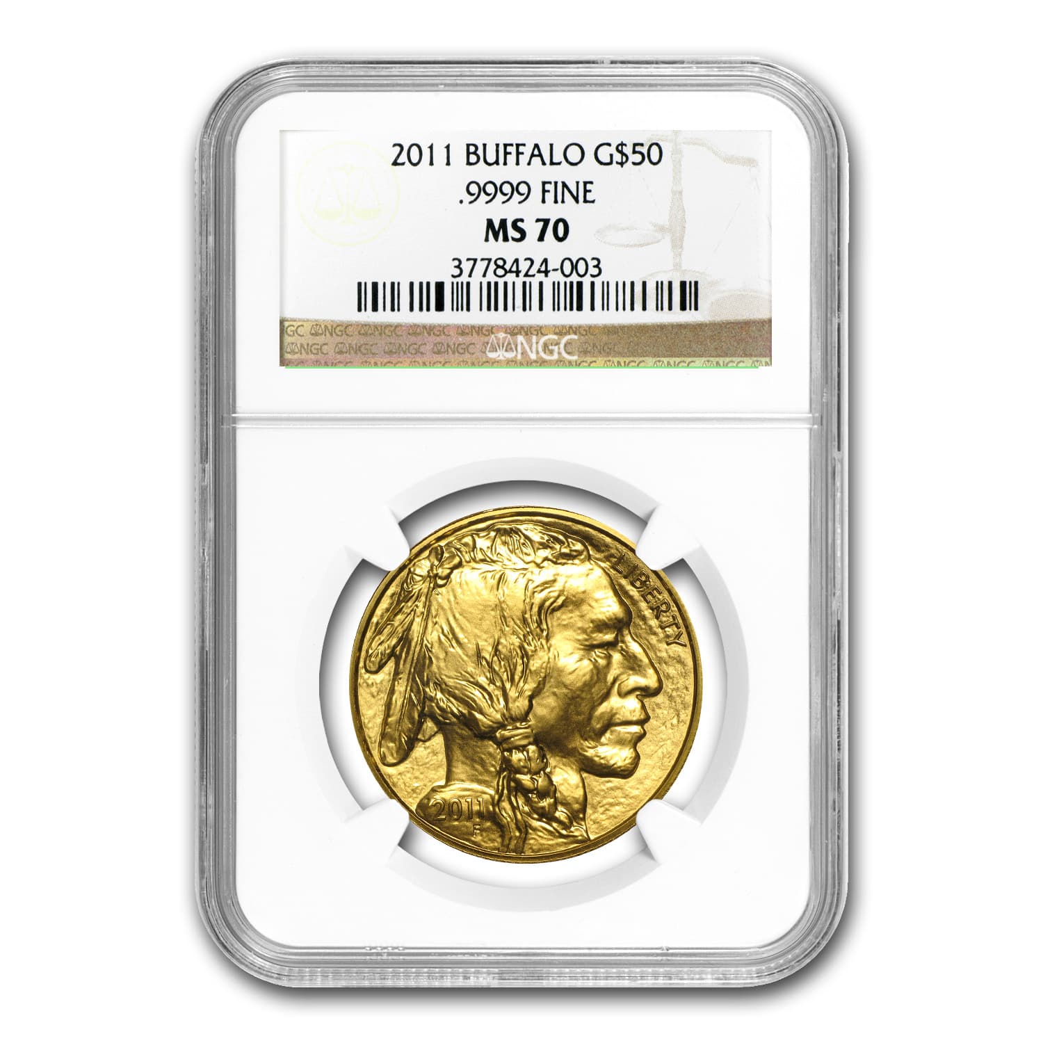 2011 1 oz Gold Buffalo MS-70 NGC