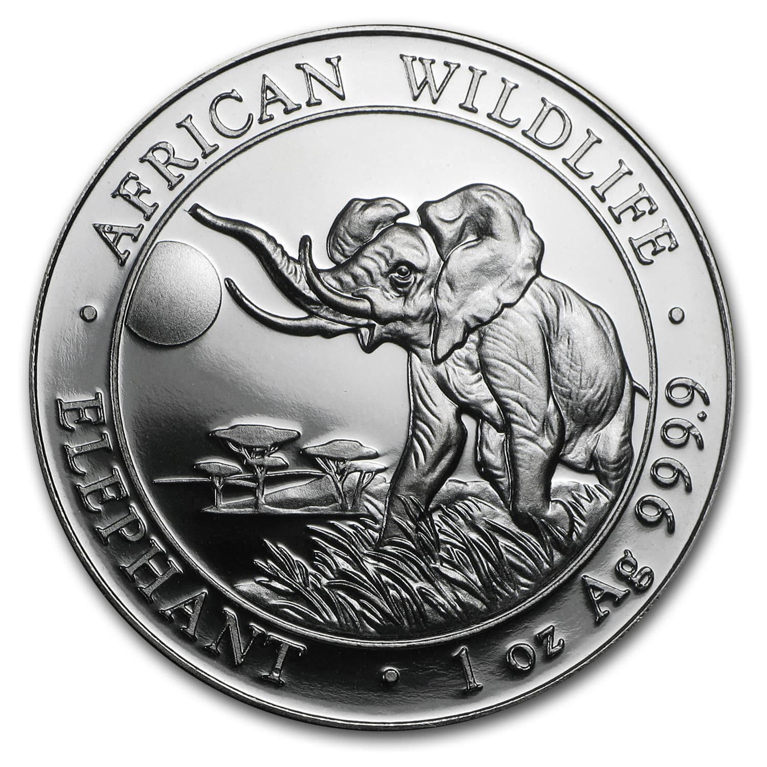 2016 Somalia 1 oz Silver Elephant BU