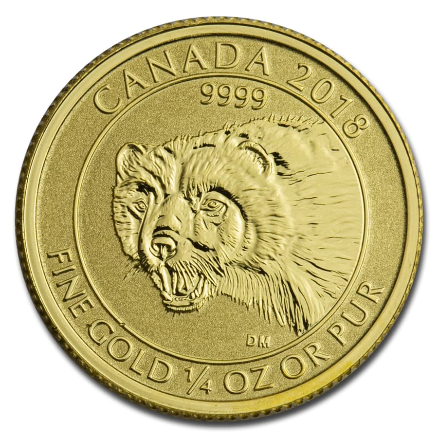2018 Canada 1/4 oz Gold Wolverine BU