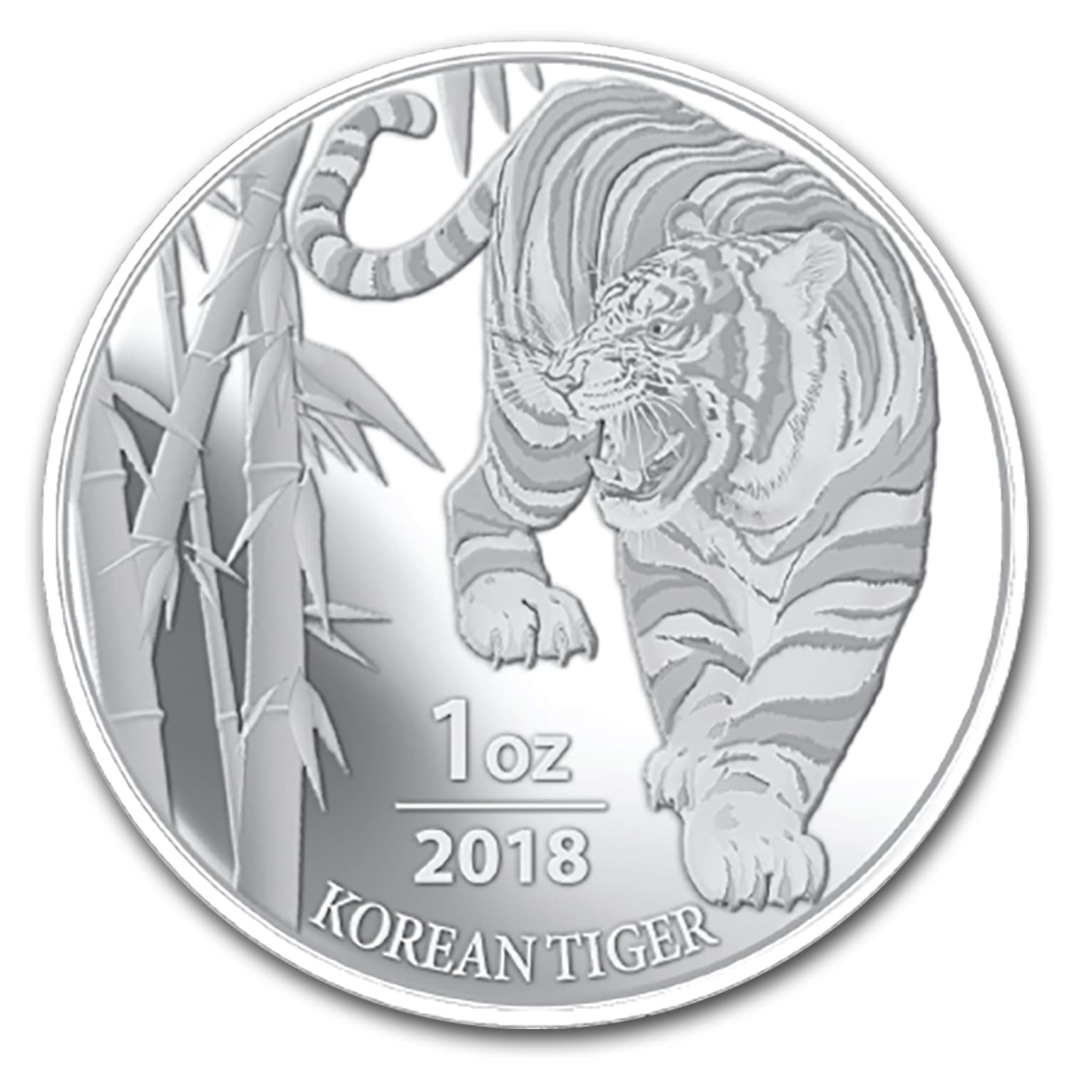 2018 South Korea 1 oz Silver Tiger BU