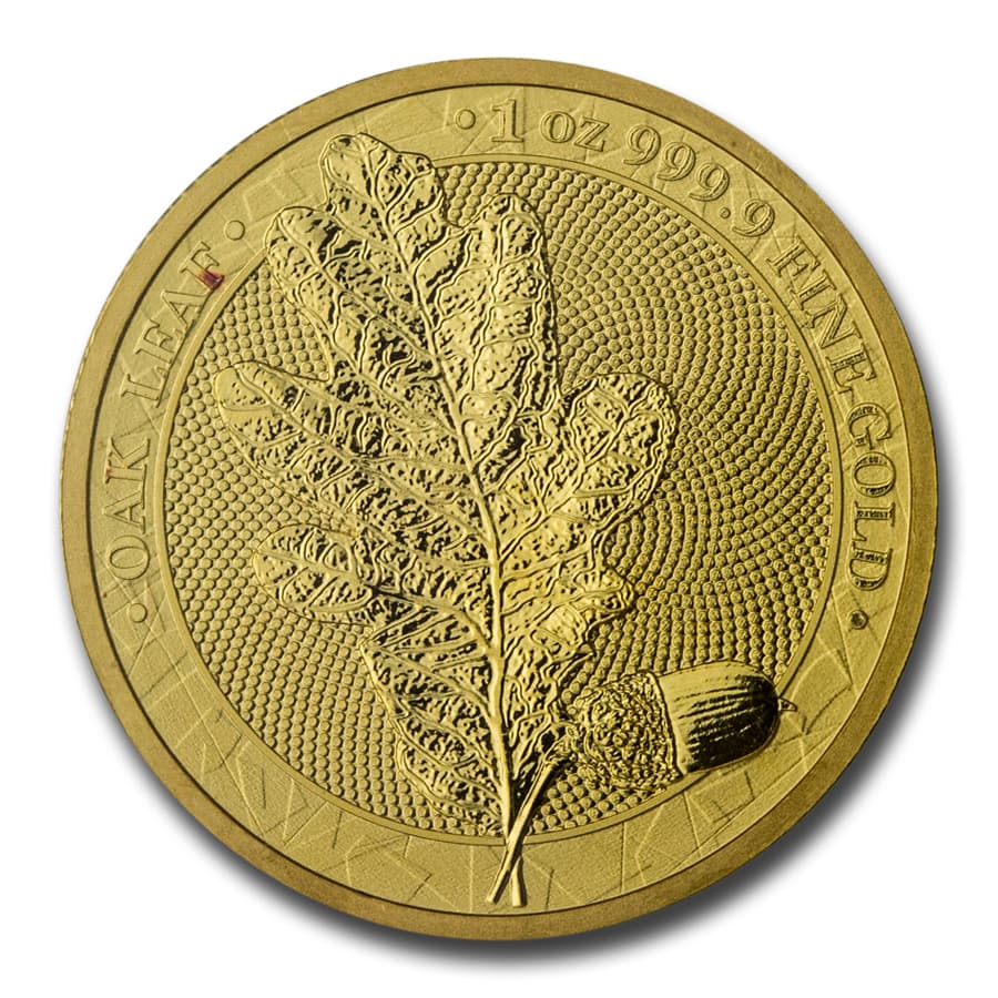 2019 Germania 1 oz Gold Oak Leaf BU
