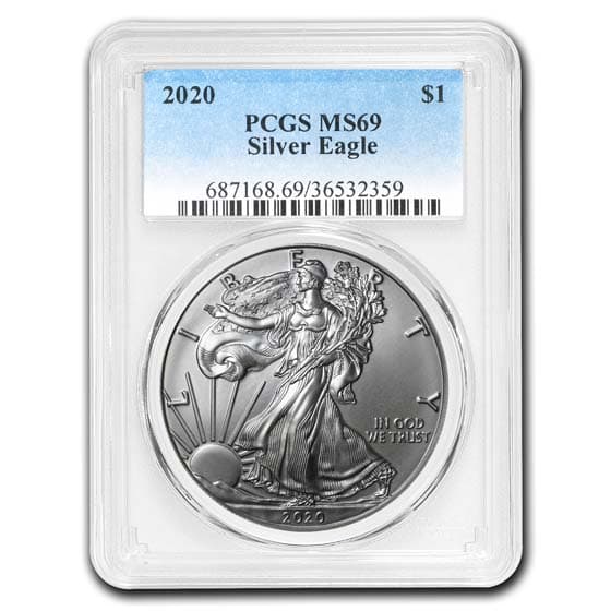 2020 American Silver Eagle MS-69 PCGS