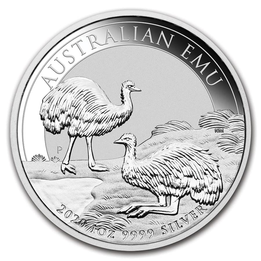 2020 Australia 1 oz Silver Emu BU