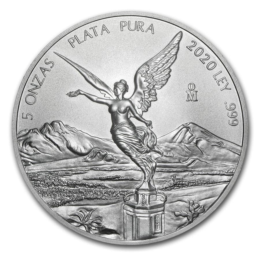 2020 Mexico 5 oz Silver Libertad BU