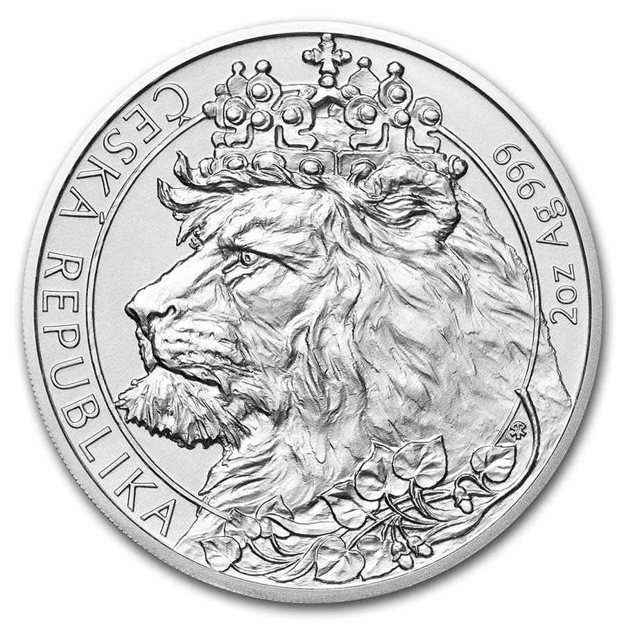 2021 Niue 2 oz Silver Czech Lion BU