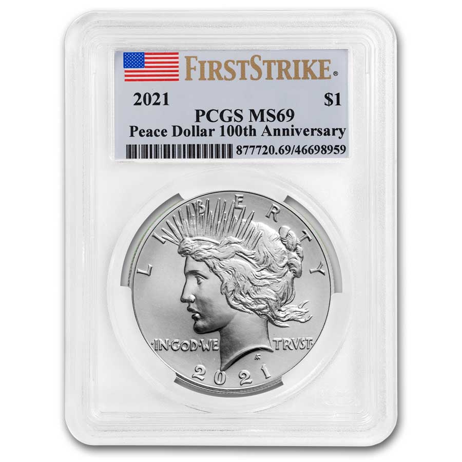2021 Silver Peace Dollar MS-69 PCGS (FS)