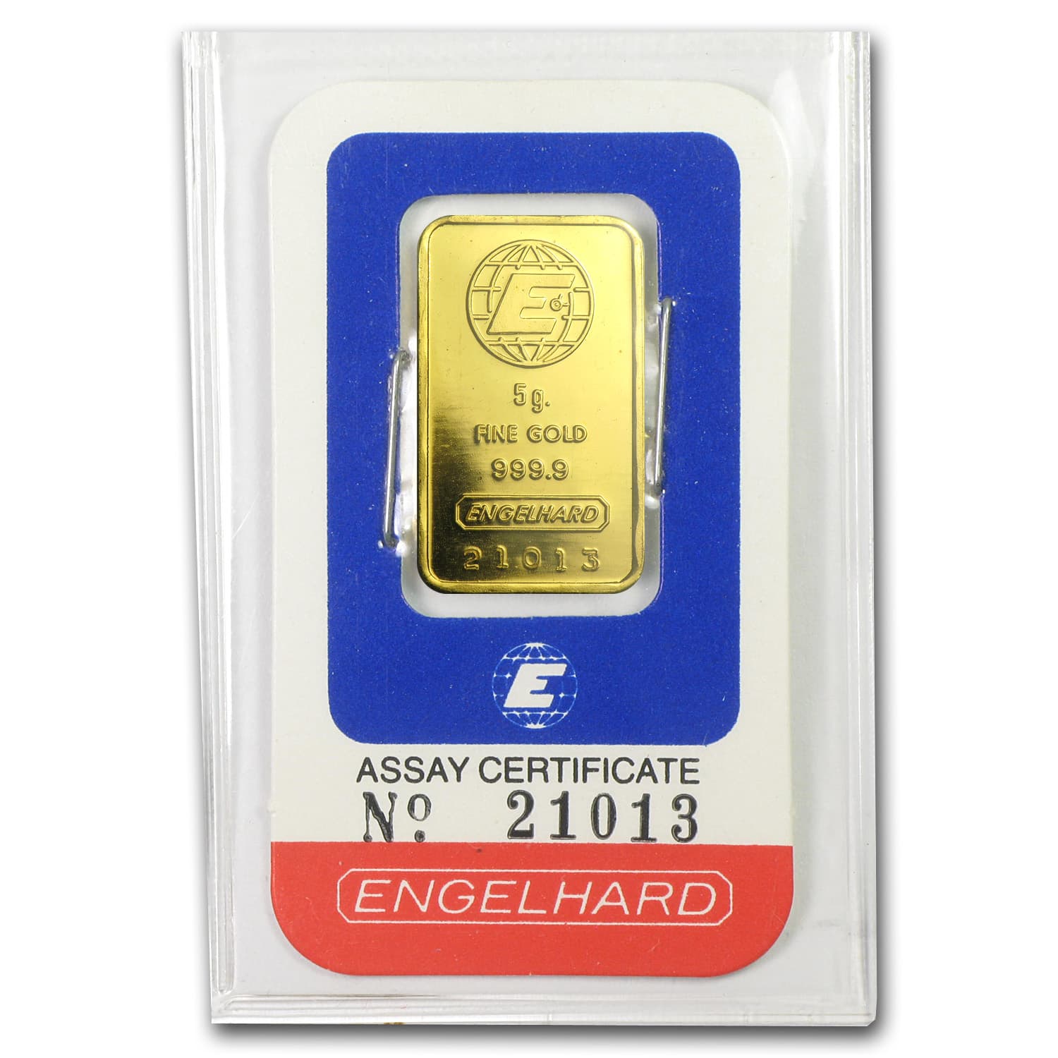 5 gram Gold Bar - Engelhard (In Assay)