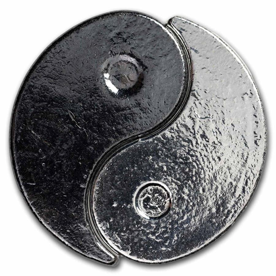 5 oz Hand Poured Silver - Yin Yang