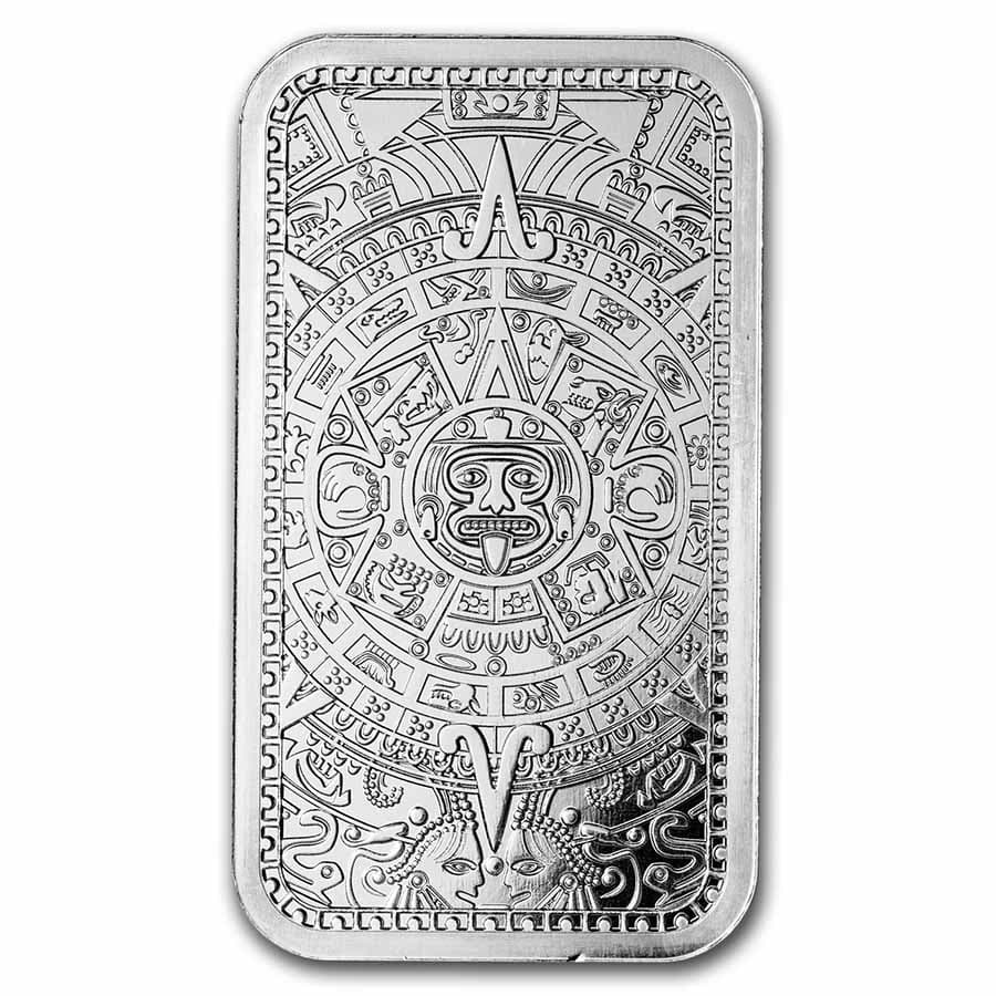 5 oz Silver Bar - Aztec