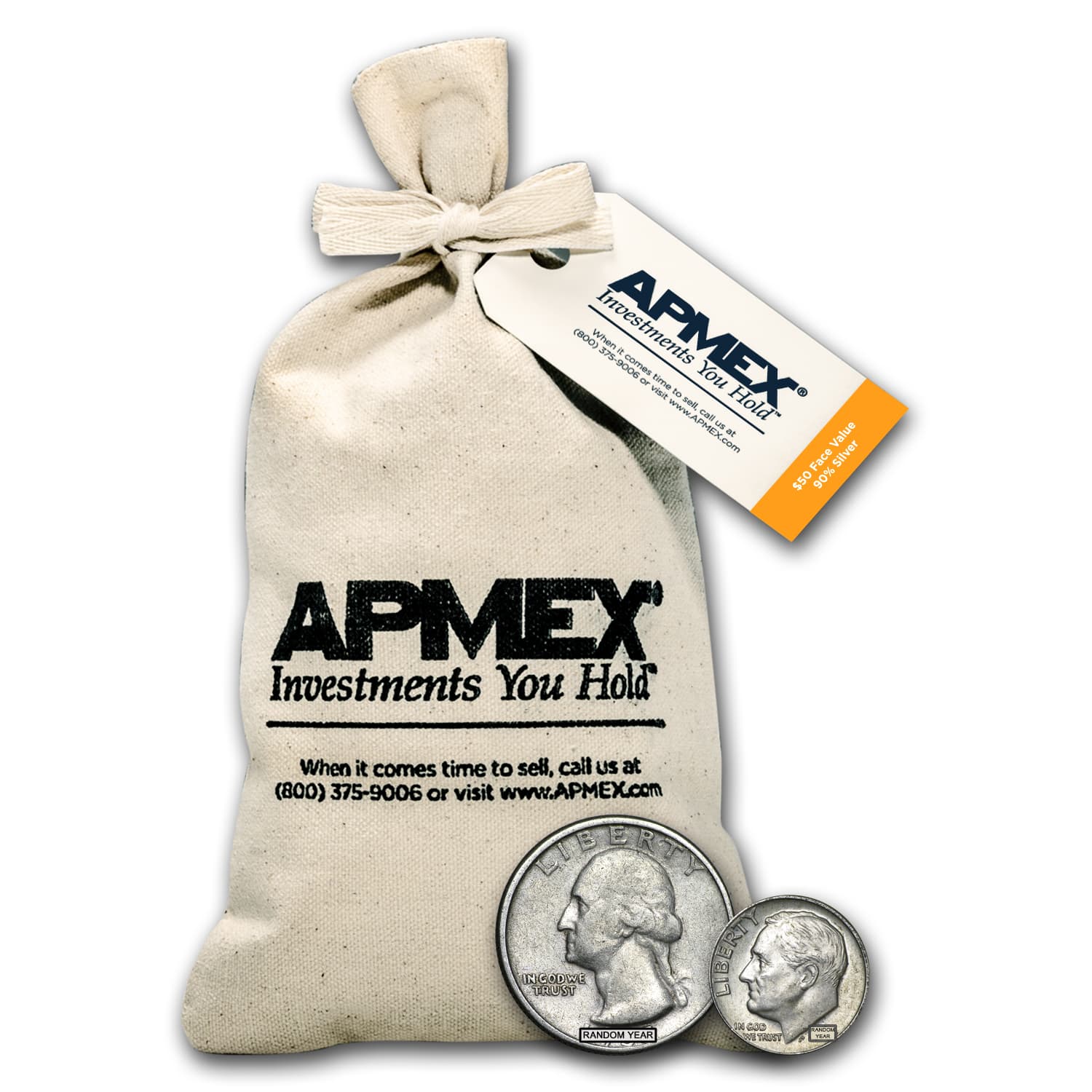 90% Silver Coins - $50 Face Value Bag