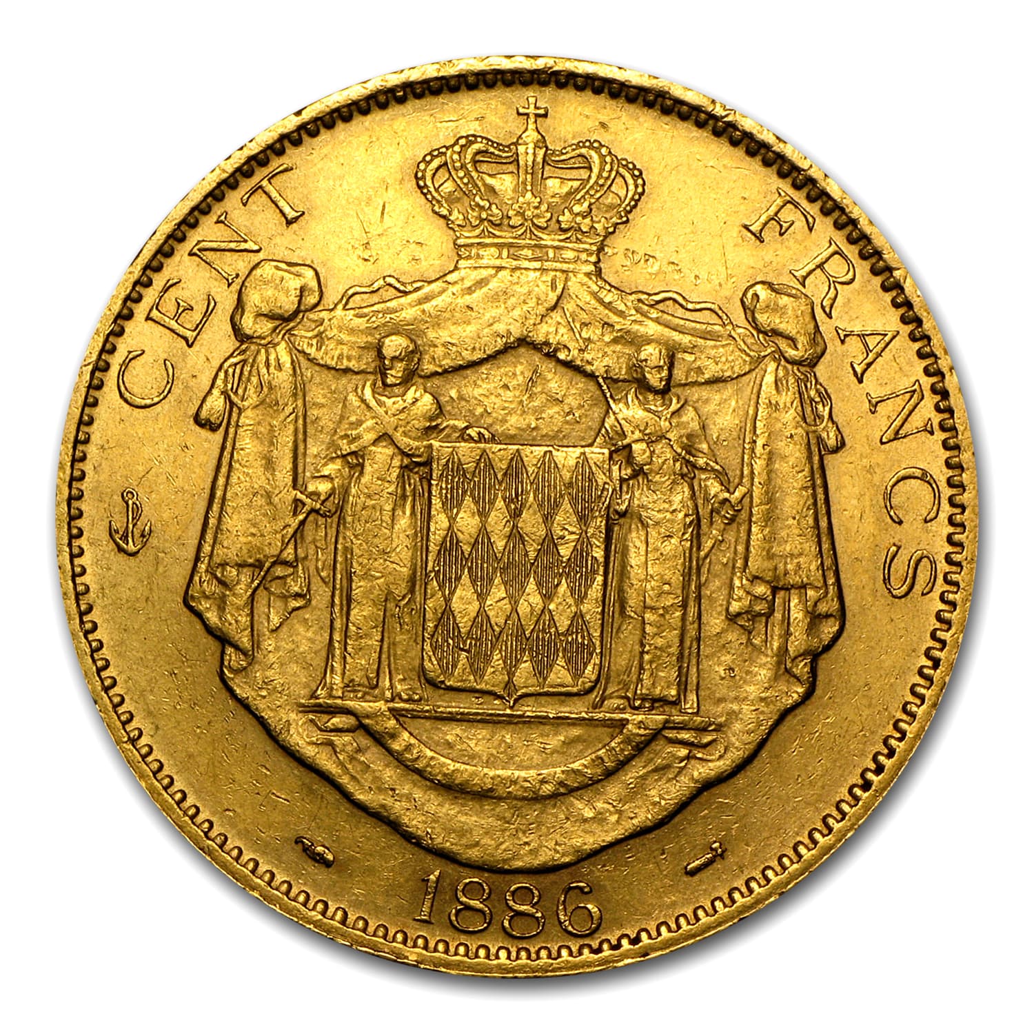 Monaco Gold 100 Francs (Random) Avg Circ