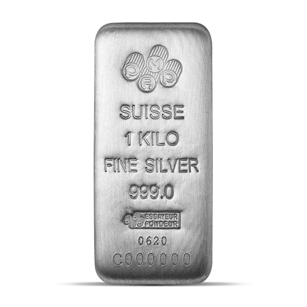 PAMP Suisse 1 Kilo Bar, .999 Pure Silver