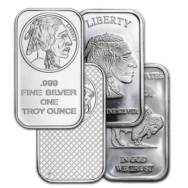 Buffalo Design Silver Bar - 1 Ounce .999 Pure