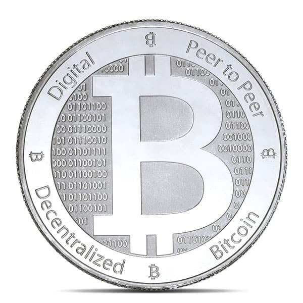 Bitcoin Silver Round - 1 Troy Ounce, .999 Pure