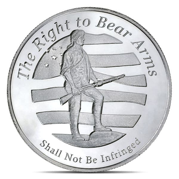 2nd Amendment / Patriot Silver Round - 1 Troy Ounce, .999 Pure