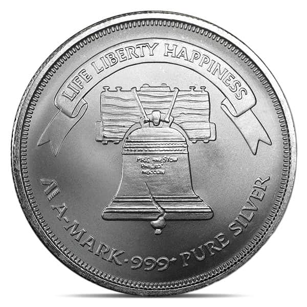 A-Mark - 1 Troy Oz Silver Round, .999 Pure