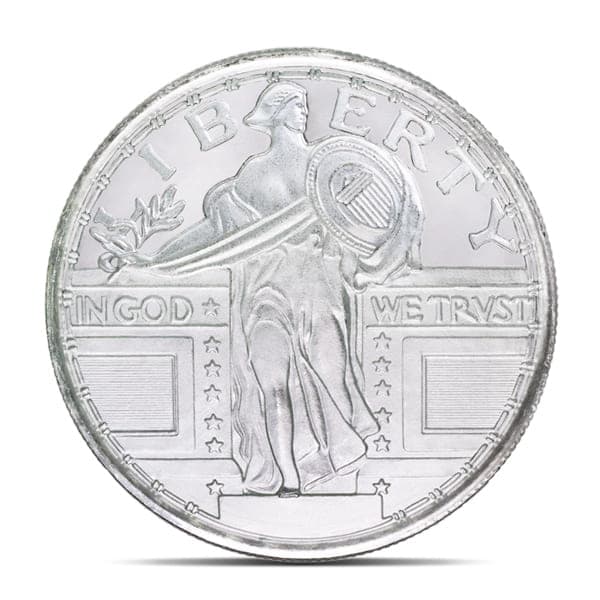 Standing Liberty Silver Round - 1 Troy Ounce, .999 Pure