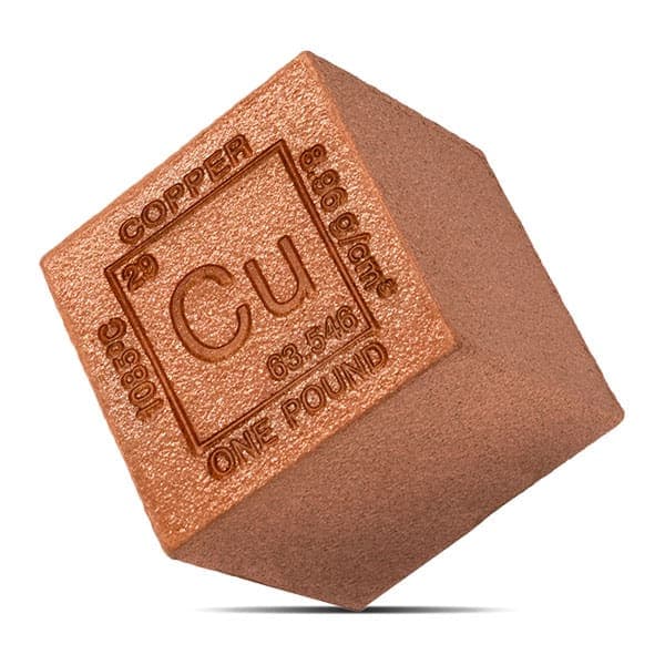 Copper Element Cube, 1 Pound .999 Pure