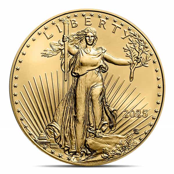 2025 1/10th Oz American Gold Eagle Coin 22k Purity