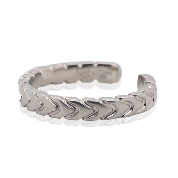 Platinum Ring - Modern Serpent **Matte Finish** - 6.8 Grams, .9995 Fine 24K Pure - Large