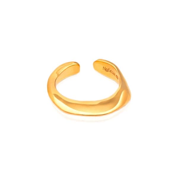 Gold Ring - Molten **Polished Finish** - 9.5 Grams, .9999 Fine 24K Pure - Medium