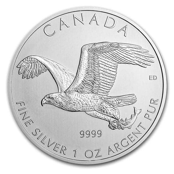 2014 Canadian "Birds of Prey" Series - 1 Oz Silver Bald Eagle