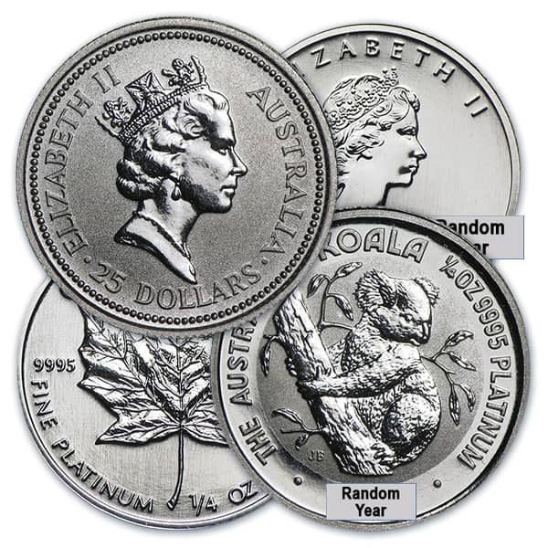 1/4 Oz Platinum Coin - .9995 Pure, Random Design